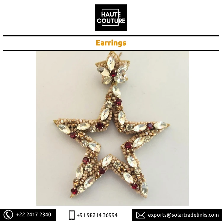 Женские серьги-подвески с кристаллами