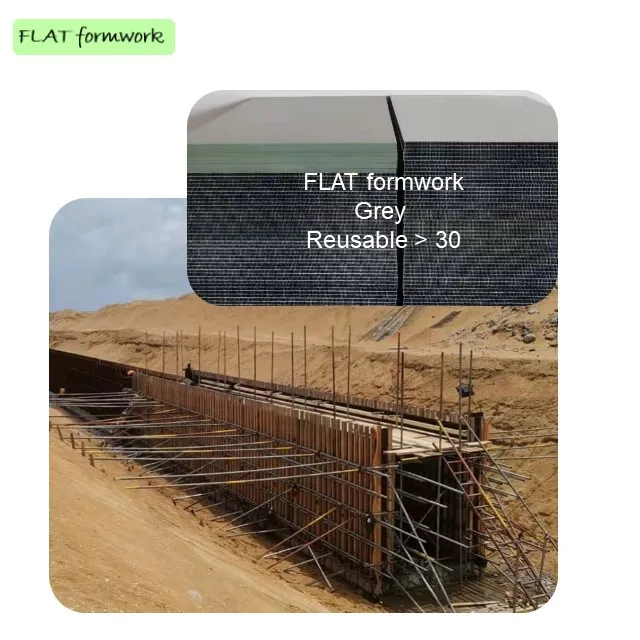 Flat plastic formwork for floor beam square column tunnel construction work reusable