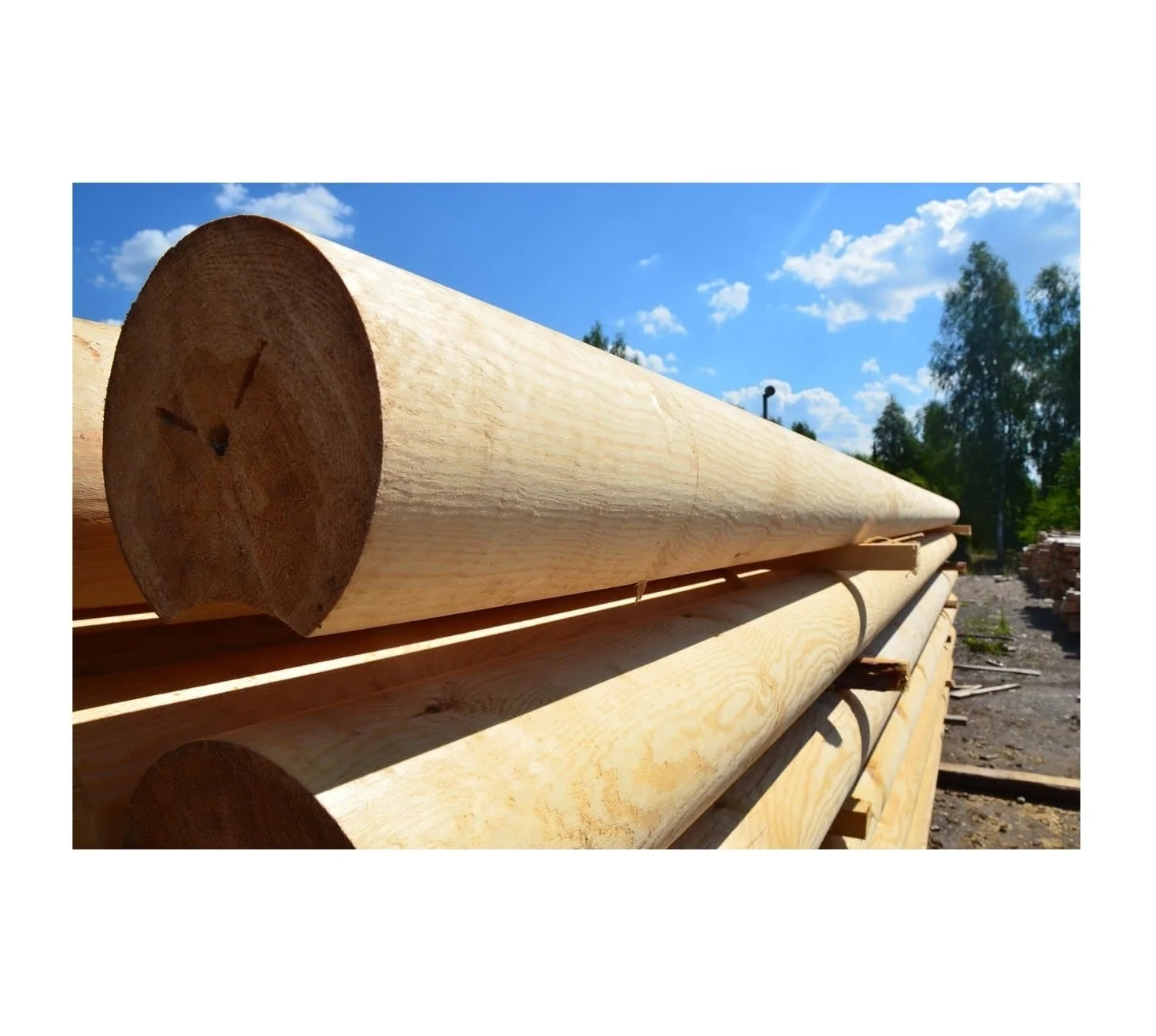 Уличные дома отличного качества, строительные деревянные закругленные бревна