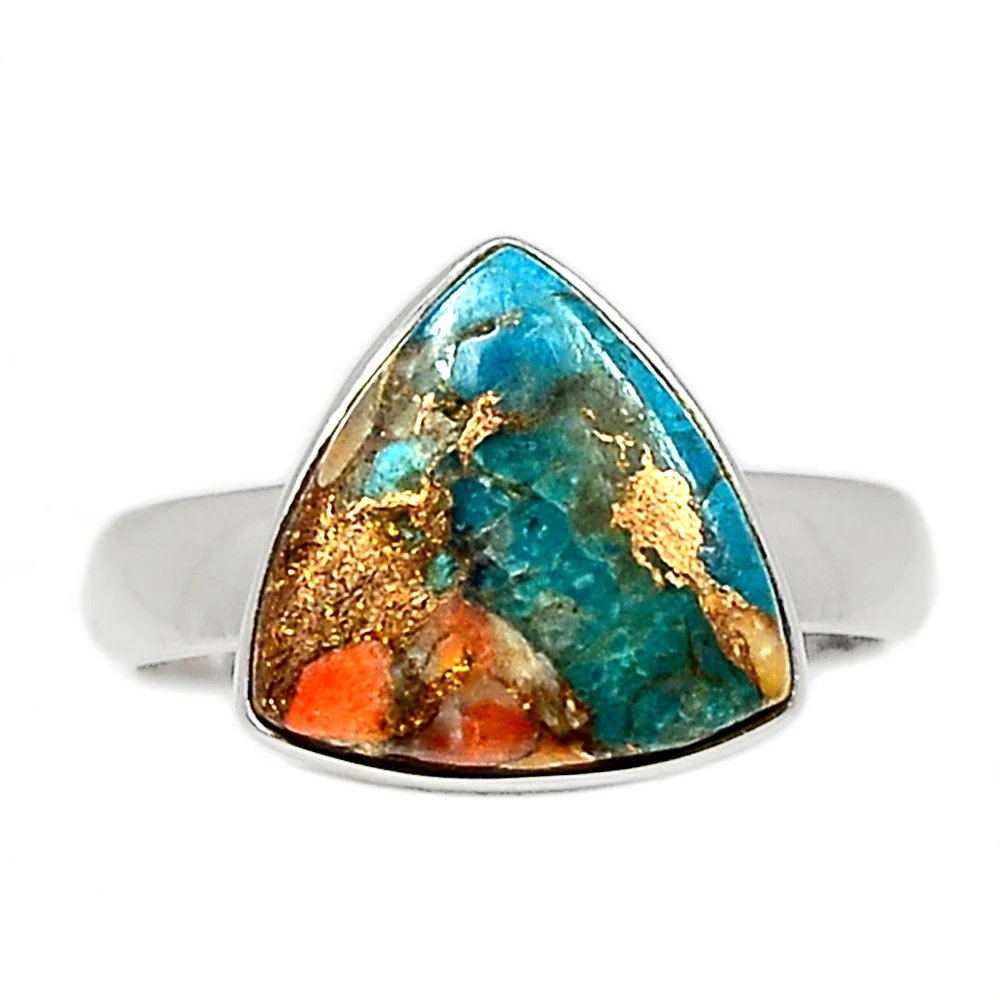 Кольцо с бирюзовым камнем Kingman ювелирное изделие ручной работы из стерлингового серебра 925 пробы