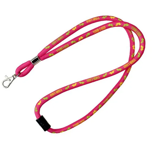 custom economy Cord ID Lanyards Promotional Round Jacquard Cord Lanyard