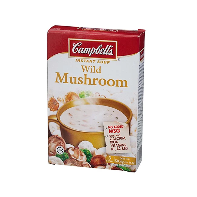 Premium Packing Wild Mushroom Instant Soup Product of Malaysia 3 Sachet Per Box Easy to Enjoy Anytime Anywhere