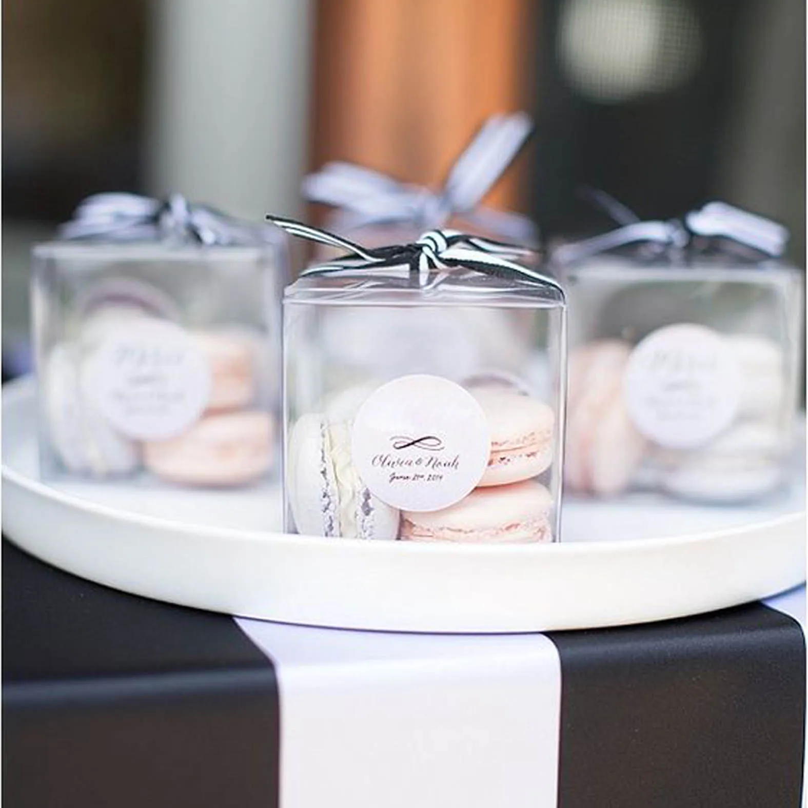 Wholesale Transparent Box Clear Small Plastic tiramisu Candy Dessert Boxes PS Mini Box Transparent