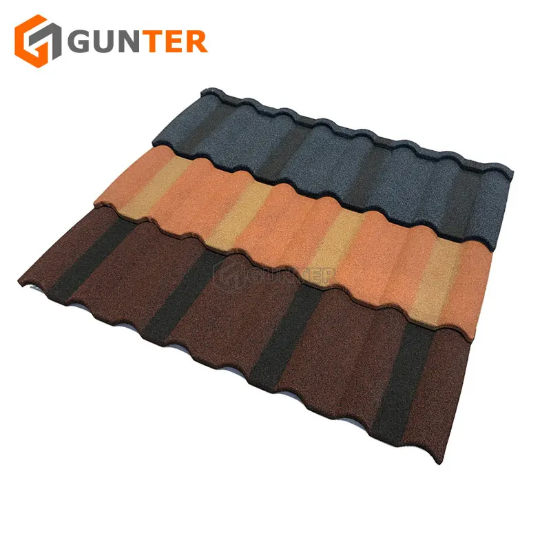 
Construction Building Roofing Materials Stone Coated Metal Roofing Tile 