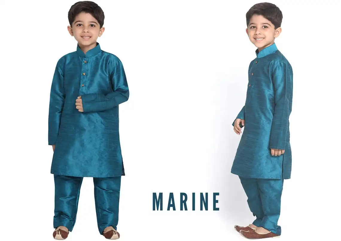 Kids Children Boys Cotton Kurta Pajama Set Indian Casual Style Wedding Dress Ethnic Clothing Kurta Set in Various Colors