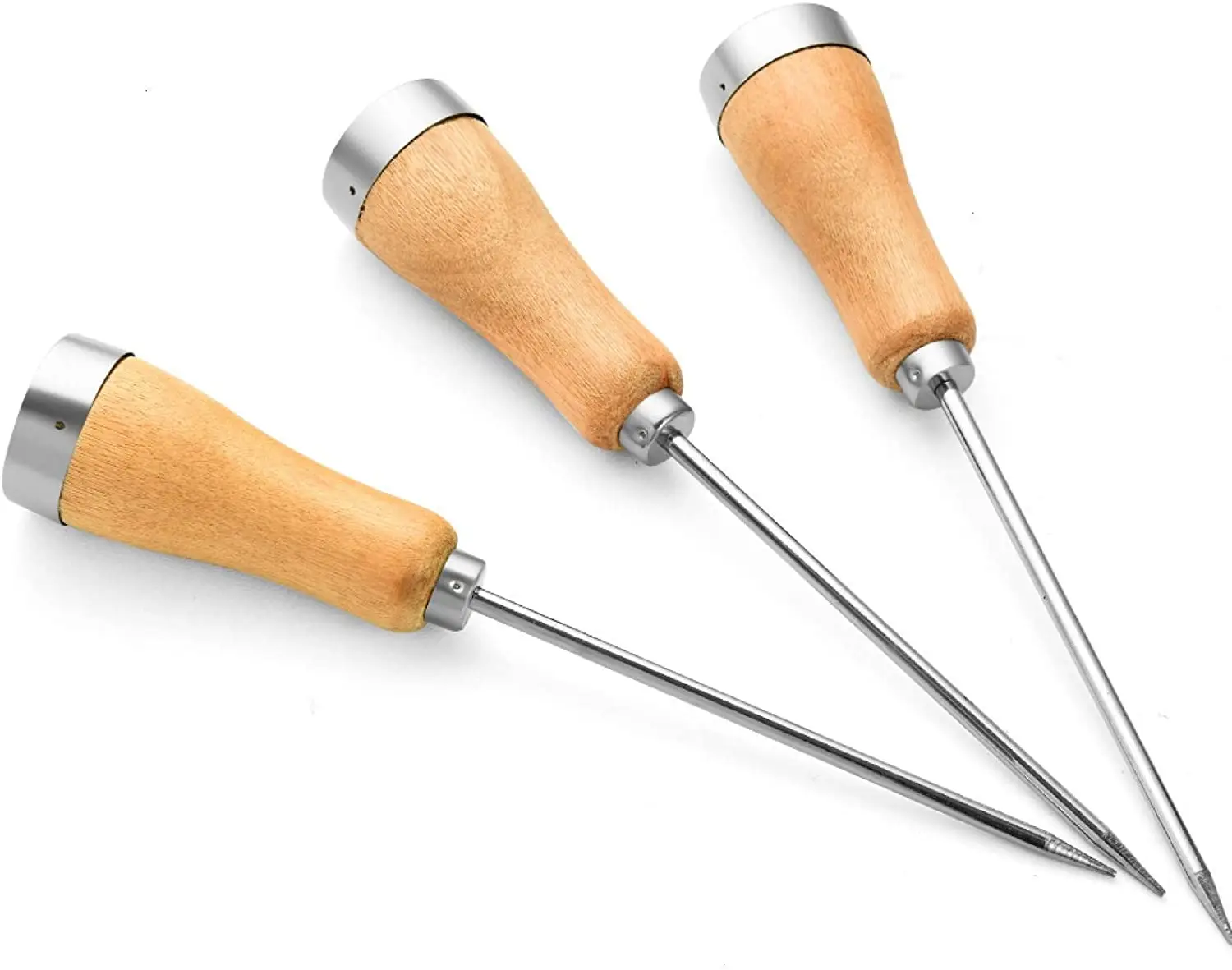 Stainless Steel Cocktail Ice Pick with Wood Handle