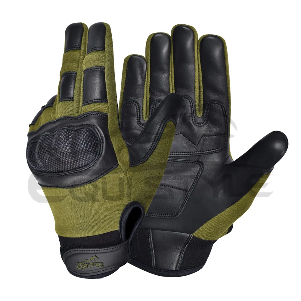 Canbera стрельба из коровьей кожи мотоциклетные перчатки ладони задняя Номекс И Кевлара на кончик пальца цвета: черный зеленый замечательный открытом воздухе армия Лучший Тактические