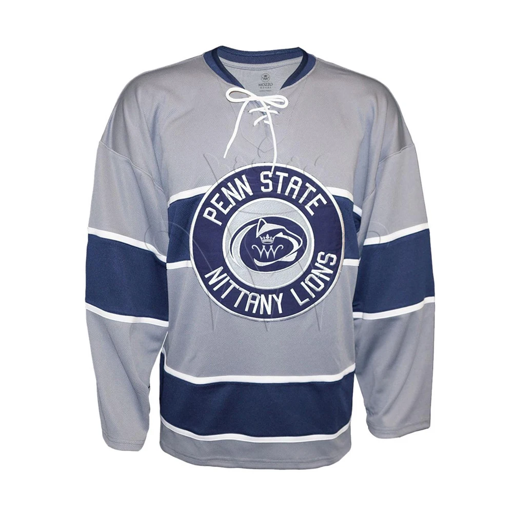 
High quality vintage funny streetwear embroidered long sleeve custom man ice hockey jersey 