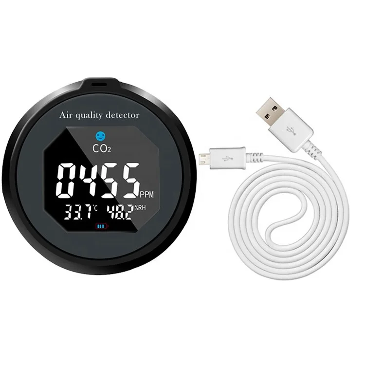 Air Quality Detector PM2.5 Mini Body Carbon Dioxide PM1.0 Detection PM10 Haze Particle Monitor