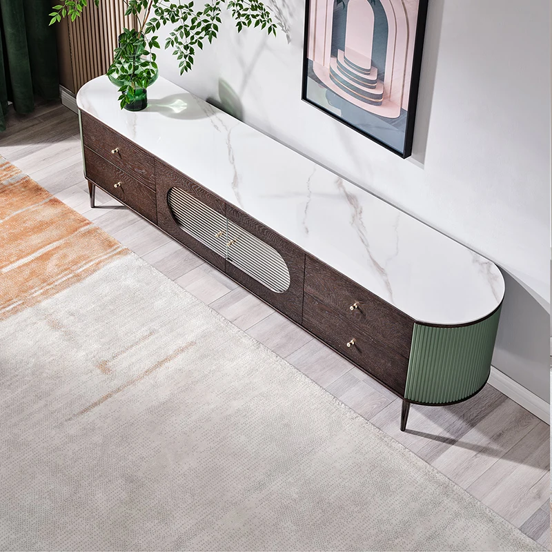 127606 quanu modern tv stand cabinets led sense light tv console table