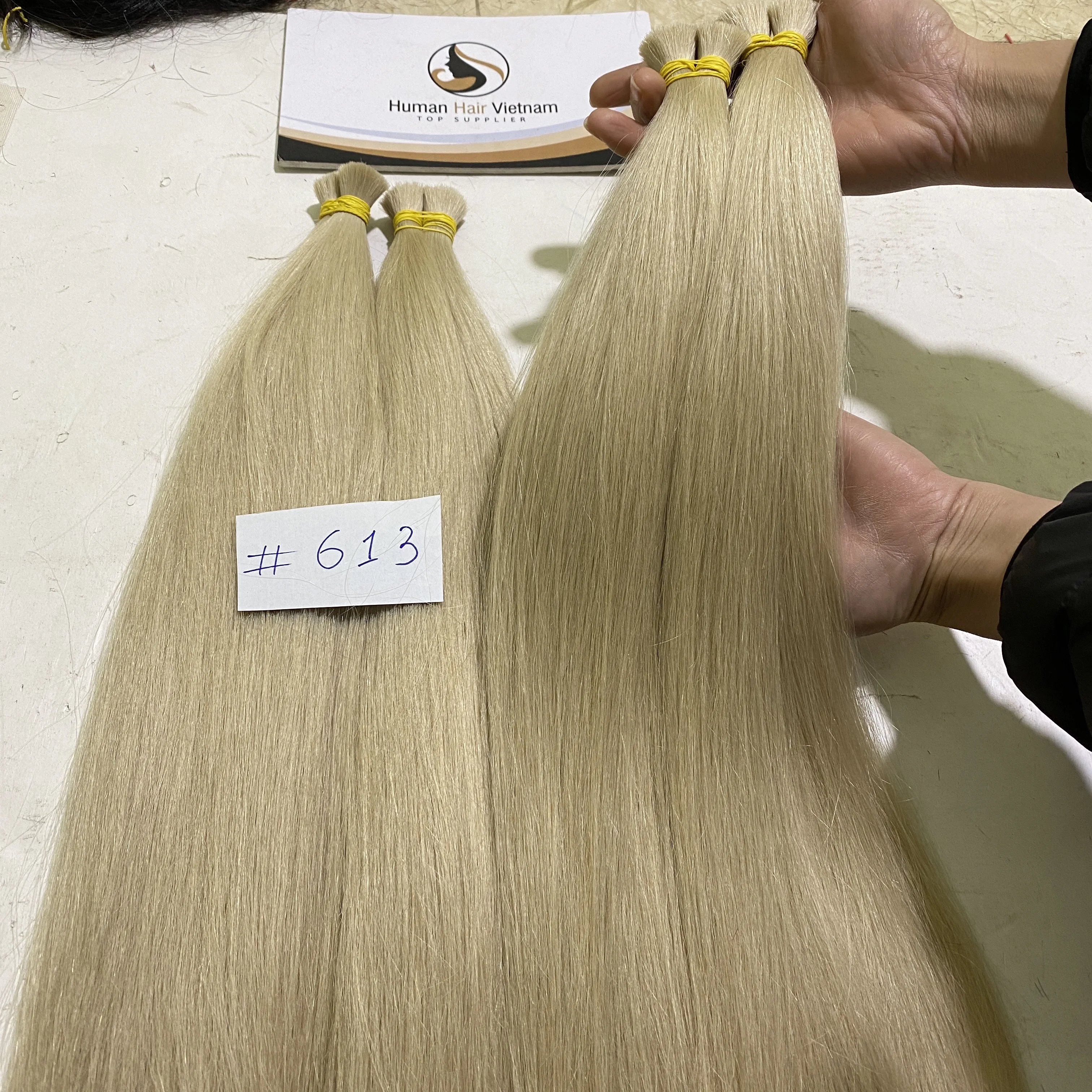 Top Ranking Full Cuticle Soft Virgin Remy Bulk Hair Russian Slavic Human Hair Bulk 20-100cm for Russia hair factories