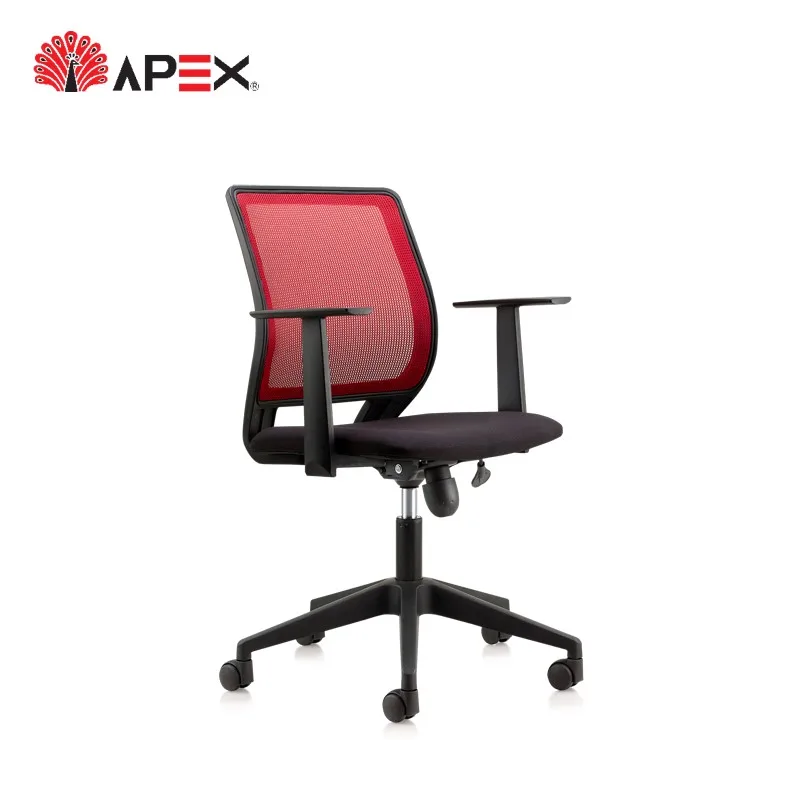 Apex Office Furniture Adjustable Arm Backrest Flexible Neco Mesh Mini Low Back Chair