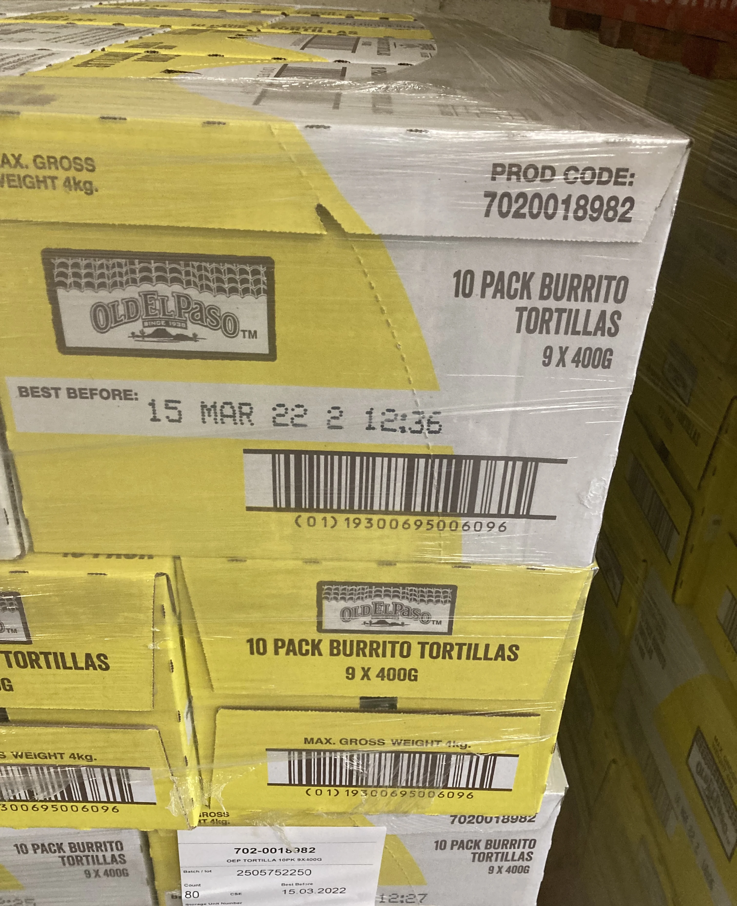 
Old El Paso Tortillas Regular 10 Pack 400g 