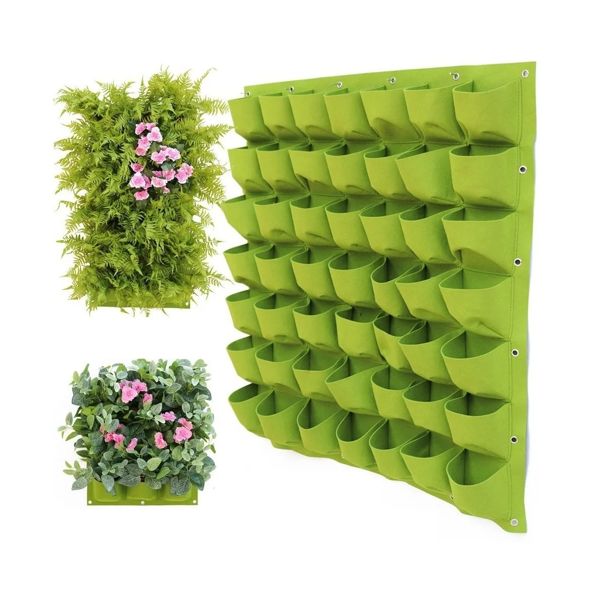 Felt Plant Pot Wall Hanging Grow Bags Planter Non-Woven Thickening Plant Wall Bag With Pockets