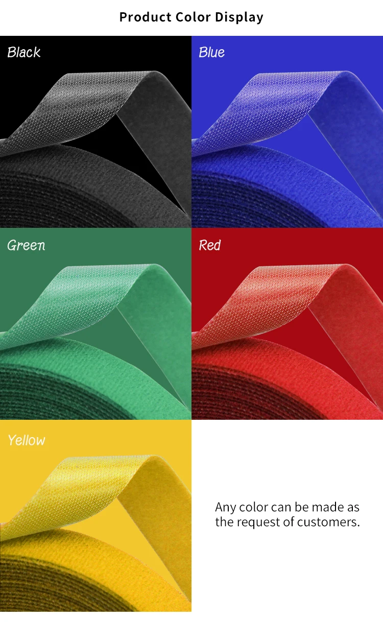 Double Sided Tape Heavy Duty Soft Self Adhesive Hook And Loop Strap Back To Back Cable Tie For Multi Purpose