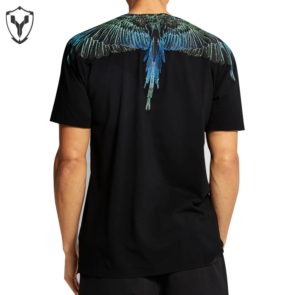 100% Cotton Polyester Black Fashionable Beautiful Shoulder Sublimation Latest Design Round Neck Short Sleeve Casual T Shirts Men