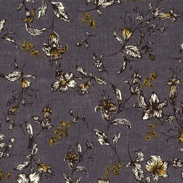 OK42247 60/1 linen print old flower fabric