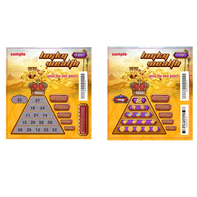 Lottery Scratch and Win Card  300g paper lottery ticket custom printing