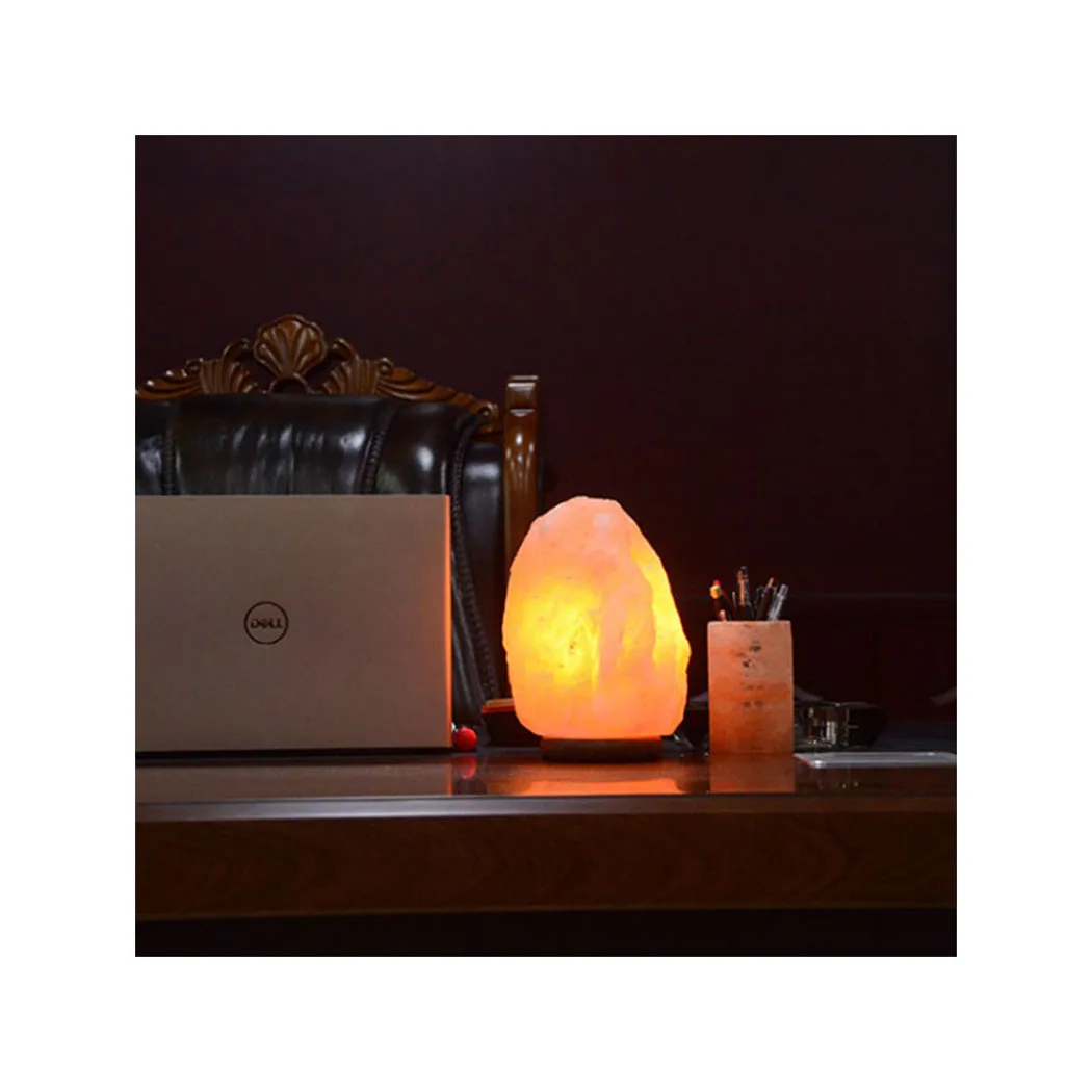 Хит продаж Ночной светильник ручной работы из натурального камня деревянная основа розовая Хрустальная скала Гималайская соляная лампа с регулятором яркости