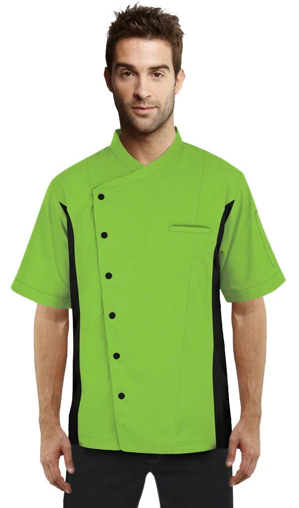 New Design Chef Uniform Kitchen Jacket unisex Black Factory hot sale custom chef jacket wear t shirt Best Quality with price