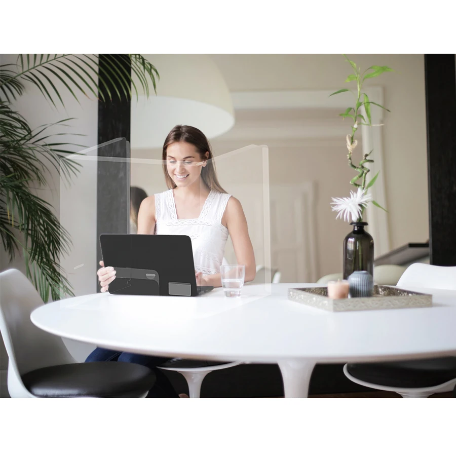 Portable Plexiglass U Shape Sneeze Guard for Desk Counter