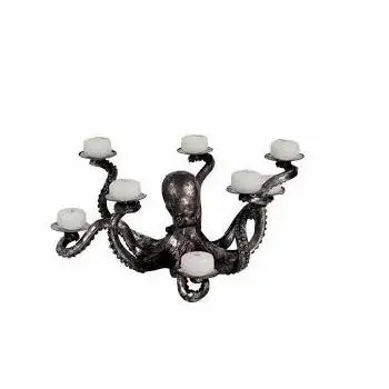 LOW PRICE BEST SELLER OCTOPUS SHAPE TEA LIGHT CANDLE HOLDER HANDMADE DESIGN CANDLE STAND COST EFFECTIVE ALUMINIUM CANDLE HOLDERS