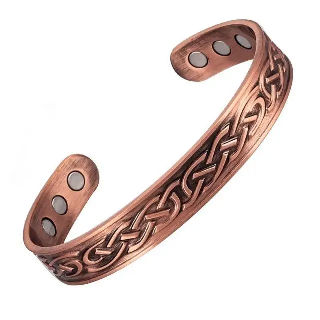 Buy Pure Copper Unique Design Cuff Bracelet at wholesale rate