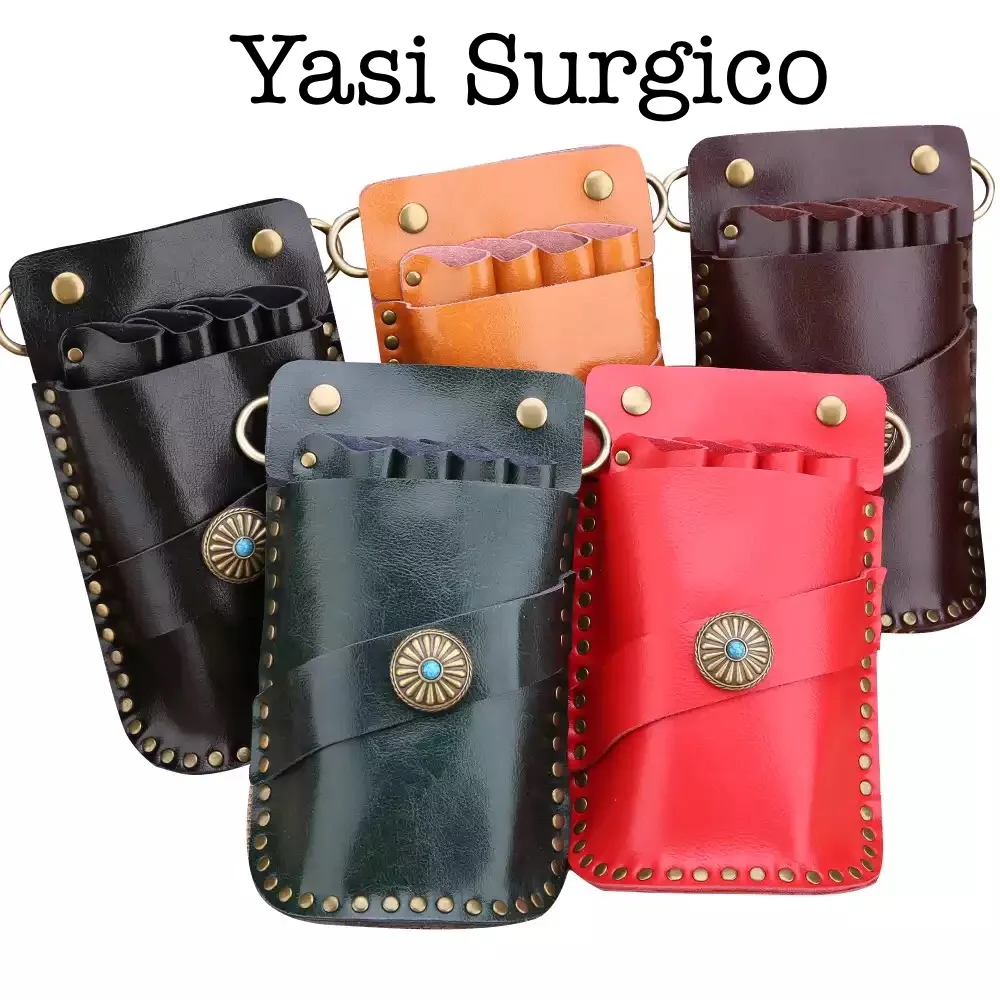 Leather Scissor Hairdressing Tool Holster Pouch Holder Waist Hair Barber Belt Bag