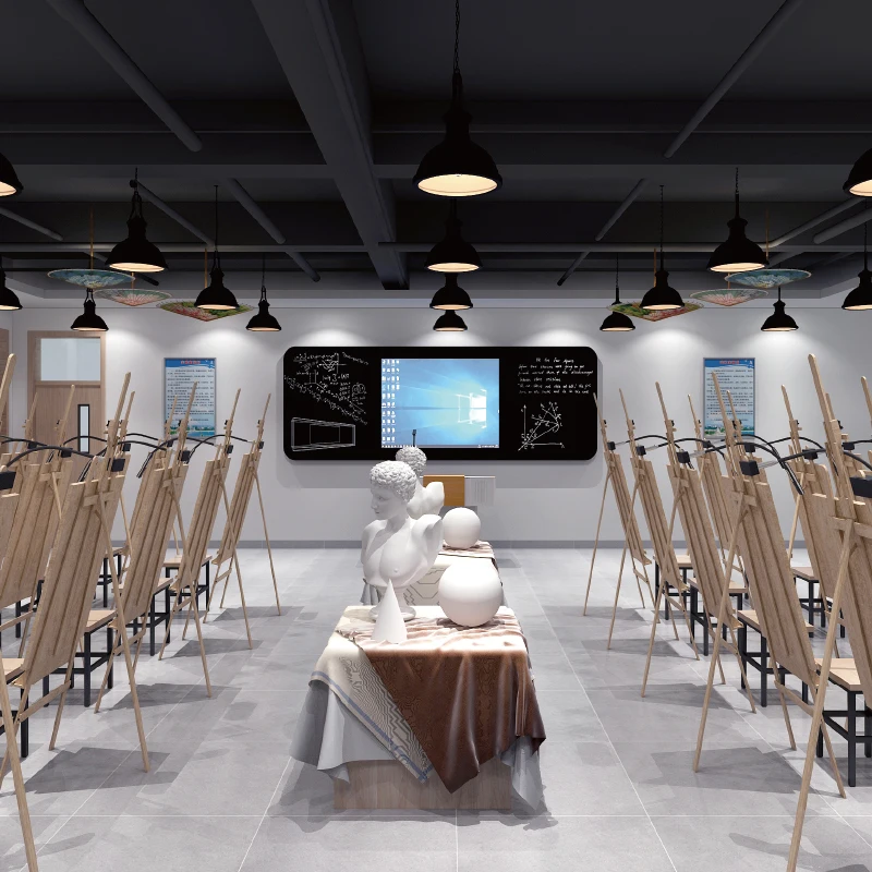 ALL In one School Art Classroom Multifunctional Classroom Design Furniture Workbench Art Easel And Art Tool