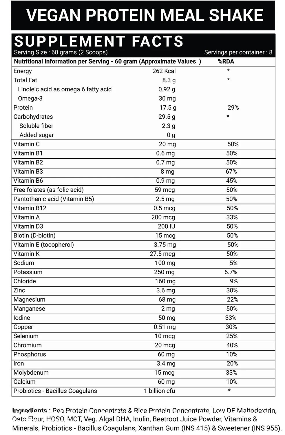Заменяющий коктейль для протеина для веганов, коктейль для протеина для веганов с дополнительными пробиотиками, 500 г (смешанные вкусы ягод)