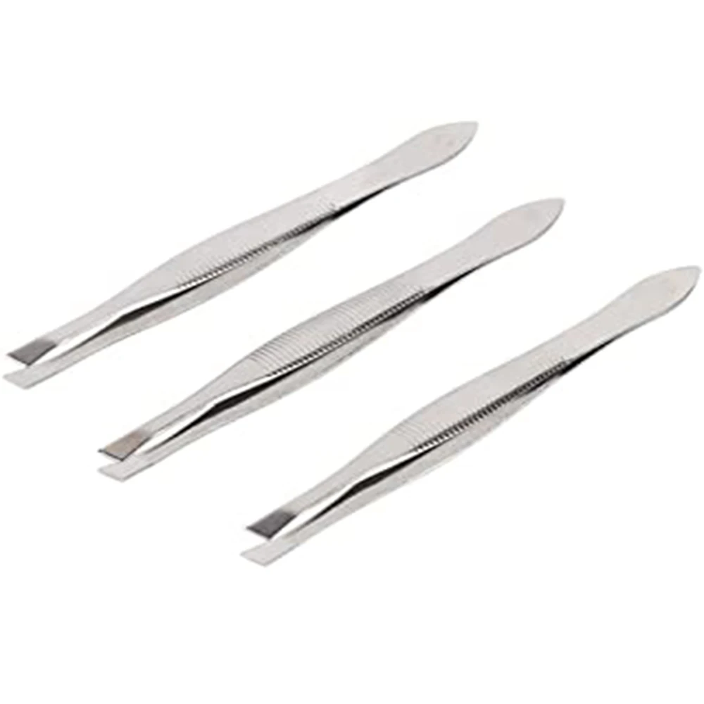 Multicolor Economy Facial Hair Cleaning Tweezers Stainless Steel Girls Beauty Eyebrow Tweezers