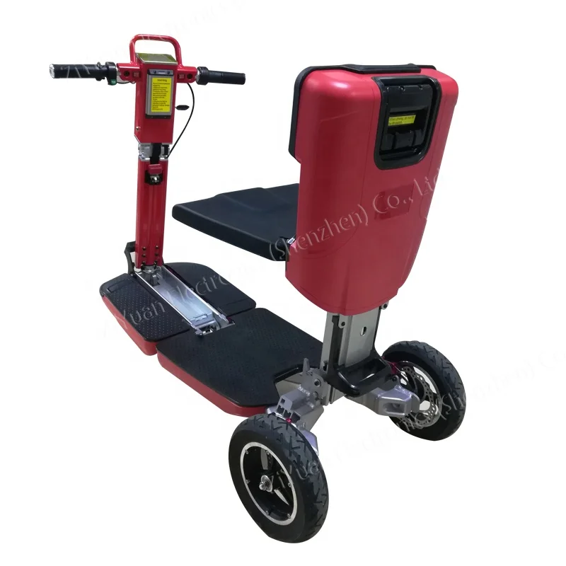 Adult Mini Handicapped 3 Three Wheel Three-Wheel foldable Folding Electric Scooter moped convenient take the plane