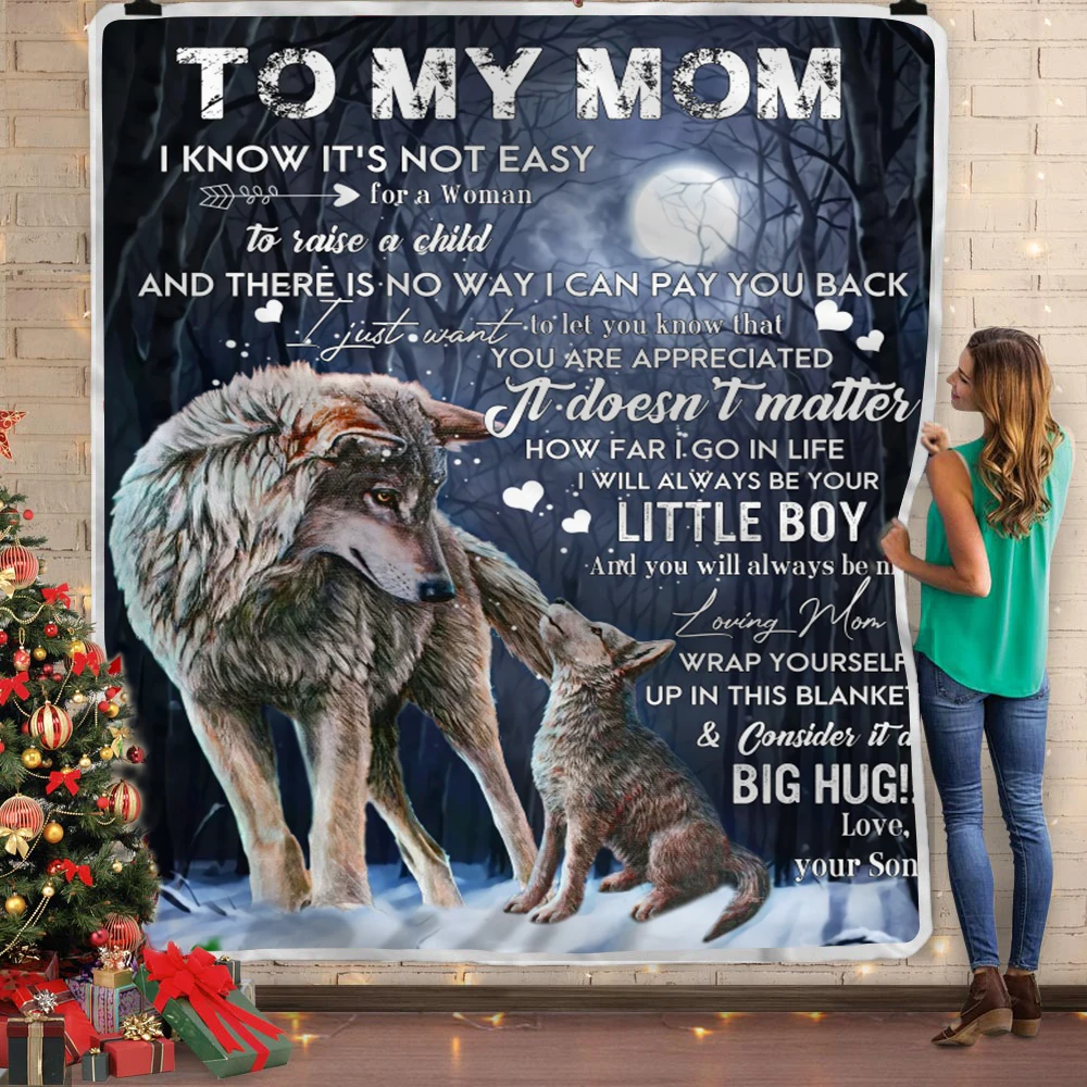
To My Mom Mother Sherpa Fleece Blanket Soft Throw Wholesale Drop Shipping 