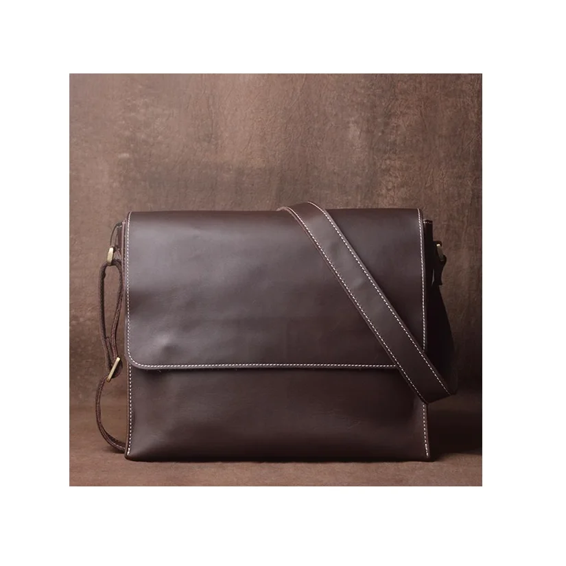 Side Bag, Leather Messenger Bag for Men