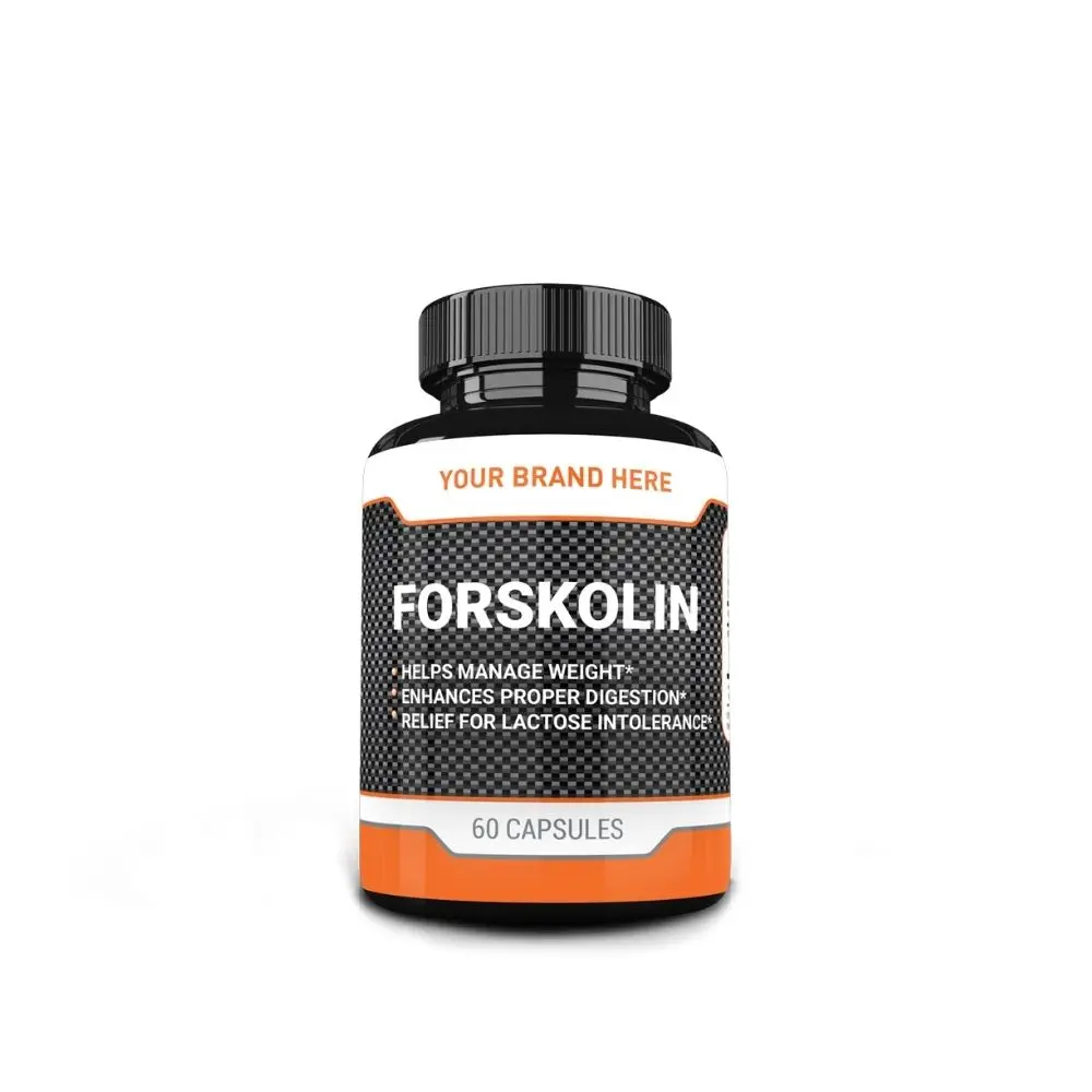 Private Label Forskolin 60 Capsules Premium Appetite Suppressant Metabolism Booster Carb Blocker & Fat Burner For Women & Men