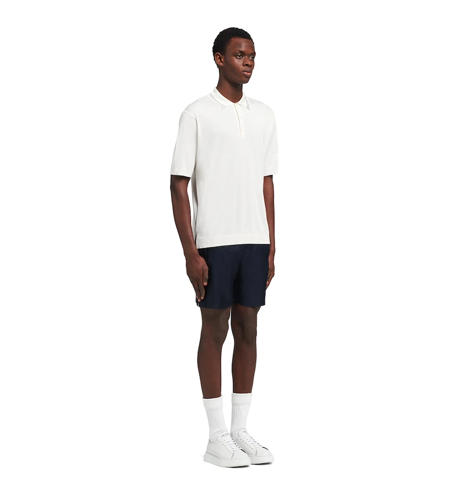 Рубашка-поло мужская с коротким рукавом белая по индивидуальному заказу 2021