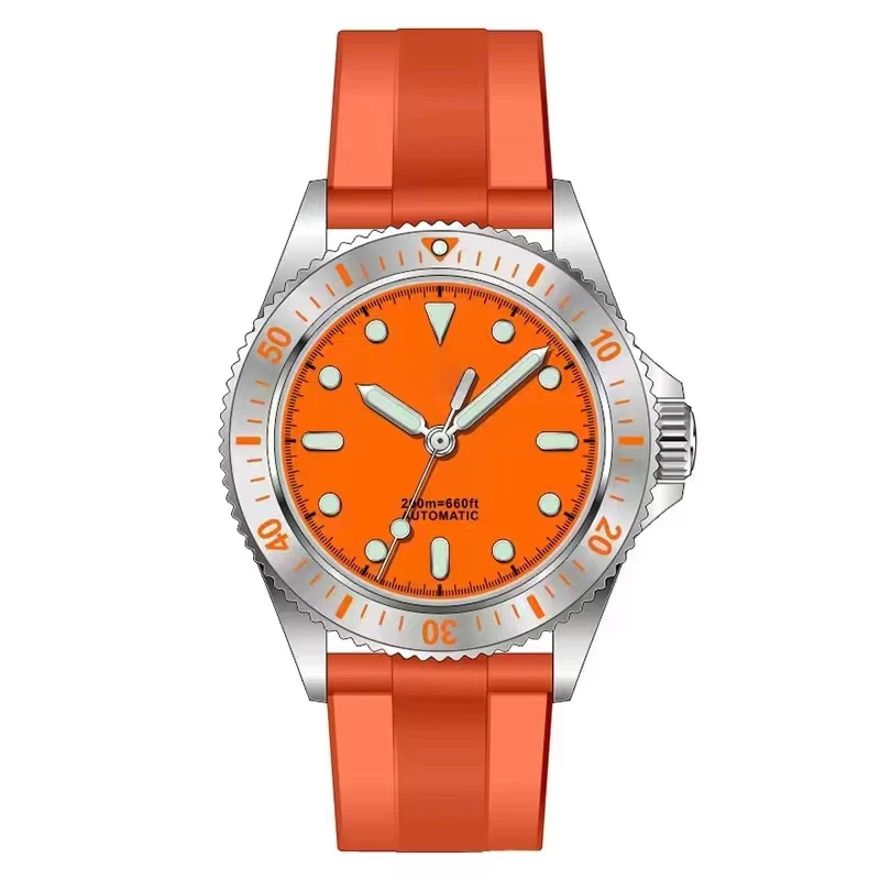 Orange color high quality winner sport men waterproof  fashion popular brand men stainless steel automatic watches