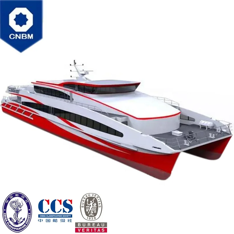 
139ft 280 Seats High-speed craft Cruise Yacht Luxury Sightseeing Tour Aluminum Catamaran Ferry Passenger Crew Boat for Sale 