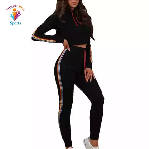 Женский бесшовный спортивный костюм с капюшоном