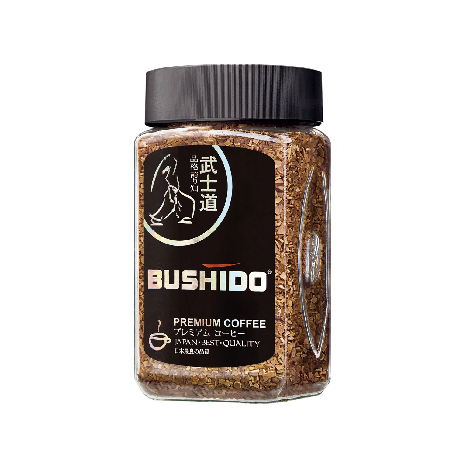Bushido Black Katana freeze dried coffee 50 g. glass jar