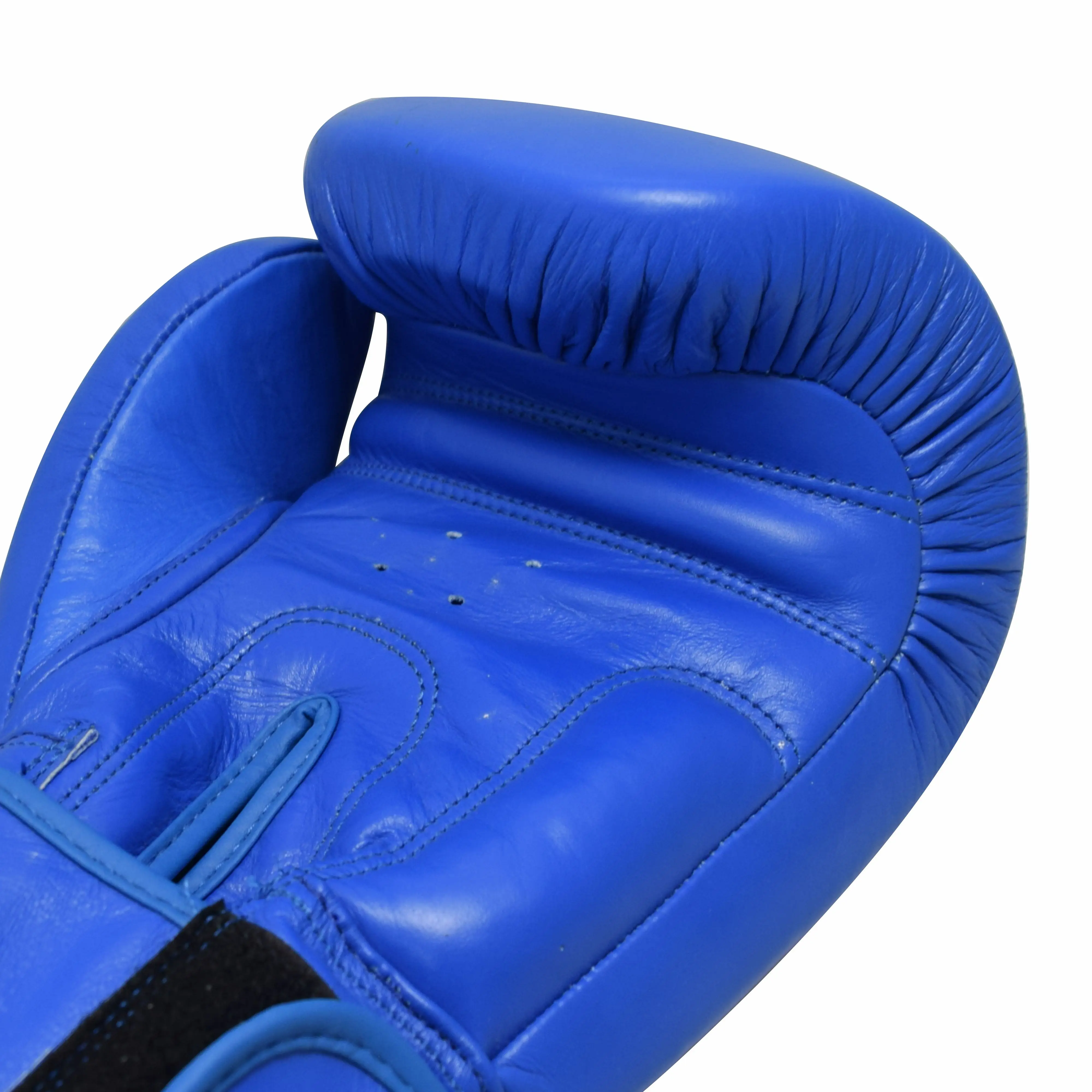 Высококачественные Профессиональные Стильные тренировочные боксерские перчатки из воловьей кожи с застежкой-липучкой лучшие синие мешки