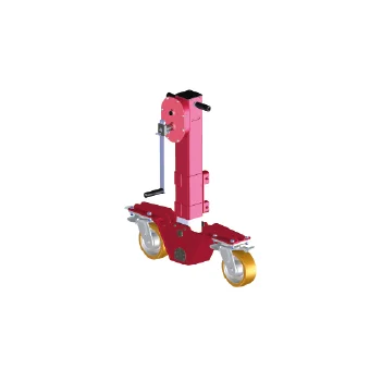 Container rollers with load upstroke for lifting and moving of ISO containers