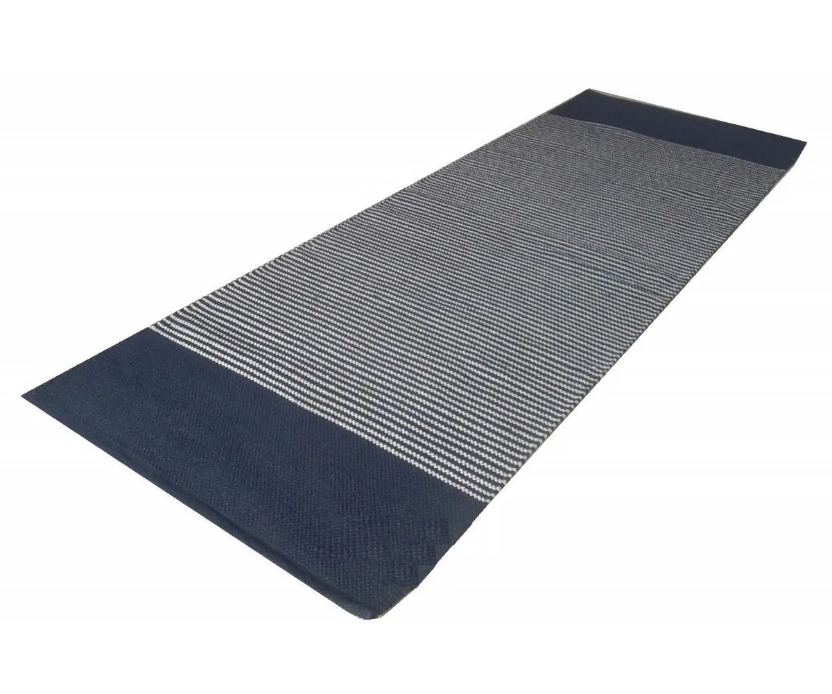 In Stock   custom design Cotton Organic Anti Skid Yoga Mat Special Navy Blue