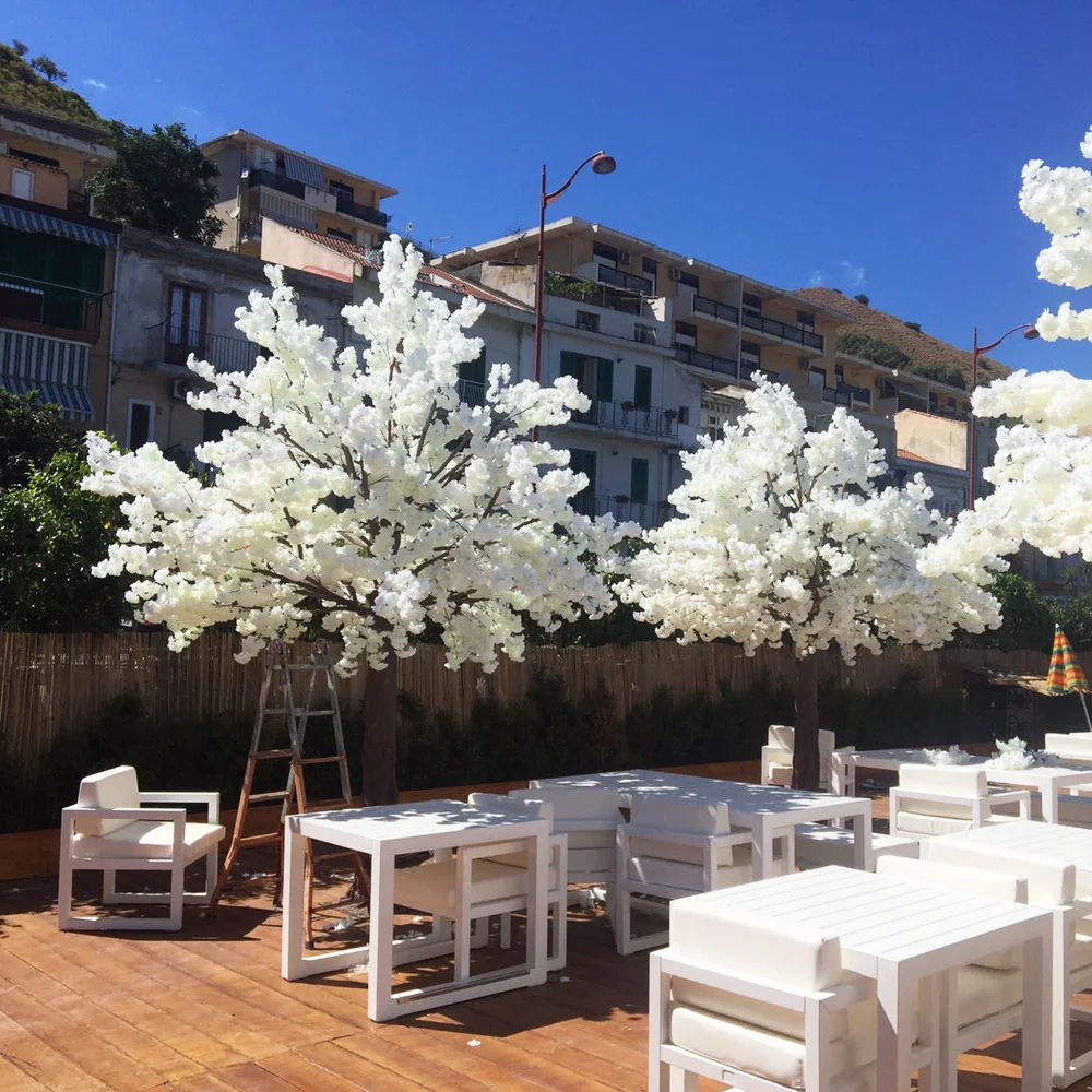 white cherry blossom tree artificial  indoor cherry blossom tree blossom tree bonsai for wedding decoration