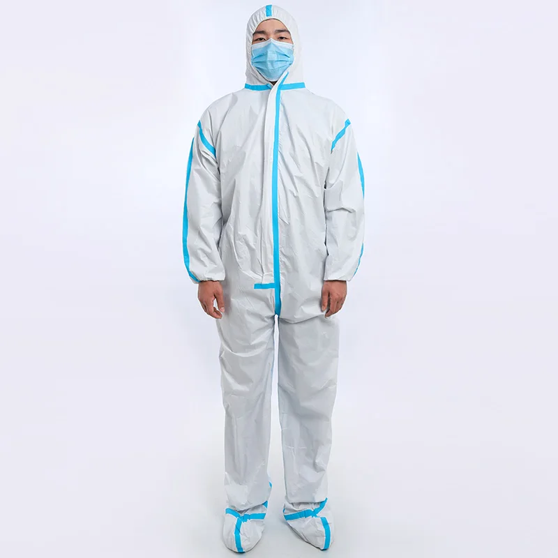 OEM EN13485 Type 6 Protective Ppe Kit Suit Coverall Overall Disposable Coverall Protection Clothes Chemical Protective Clothing