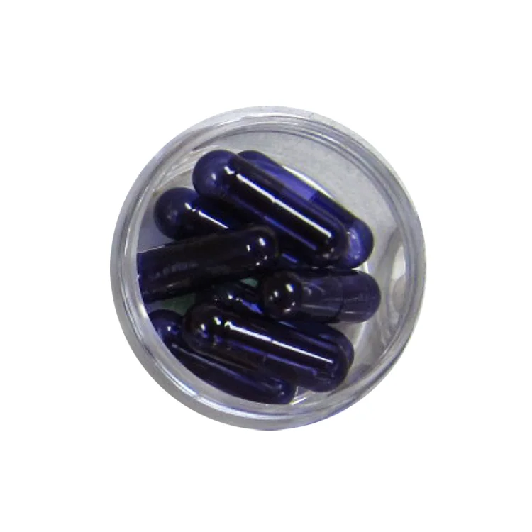 
vegan clear Vegetarian capsules filling purple 