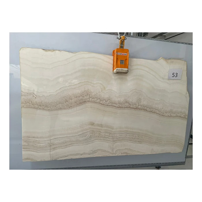 White Onyx with straight Veins onyx laminated Granite stone composite panels for wall Turkish Marble