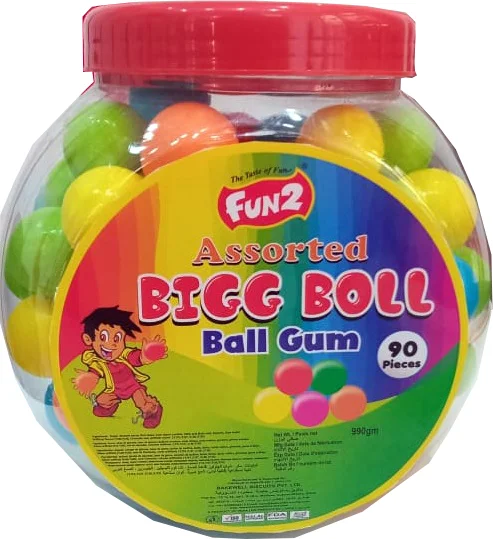 Tutti Frutti Bubble Gum ball shape colorful bubblegum manufacturer/ Bubblegum Exporters & Manufacturer