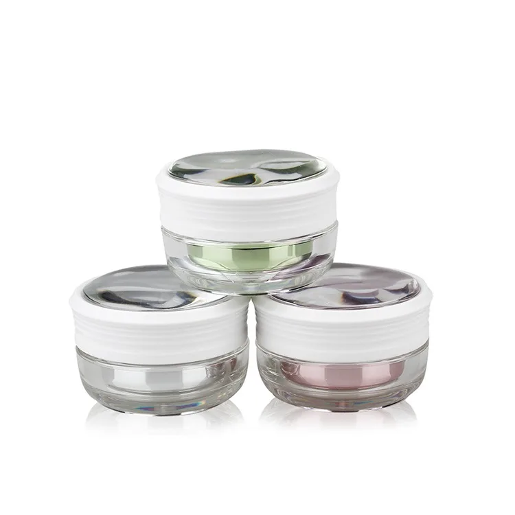 
European Warehouse Ready to Ship 15G Colorful Mushroom Shape Cosmetic Cream Acrylic Jar 