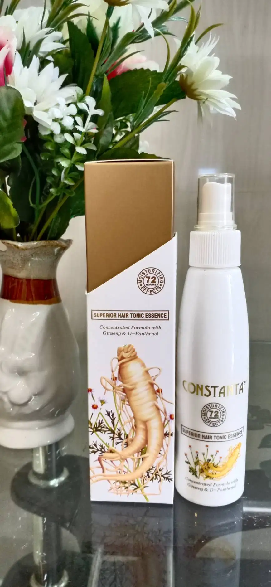 Hair Shampoo with Ginseng Pro Vitamin B5 and Herbs Premium Quality Constanta Tonic in Bottle 100mL from Thailand OEM Available